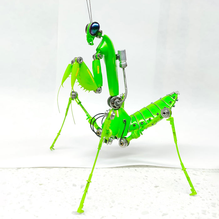 Green Mantis Steampunk Bug  Assembled Model Kits Metal 3D  Sculpture Crafts