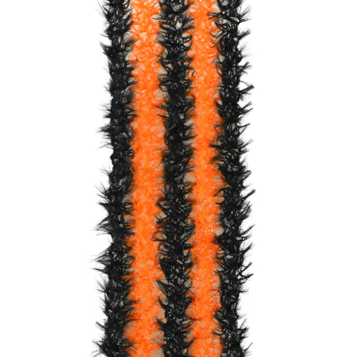 Halloween Fuzzy Stripes Wired Ribbon, 1-1/2-Inch, 10-Yard
