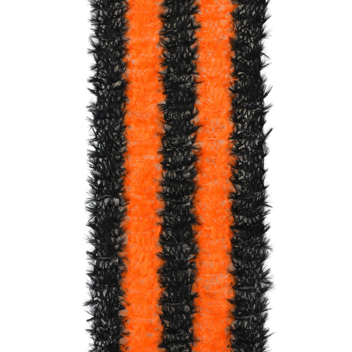 Halloween Fuzzy Stripes Wired Ribbon, 2-1/2-Inch, 10-Yard