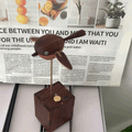Handcarved Wooden Long-Tailed Tit Automata Mechanical Sculpture