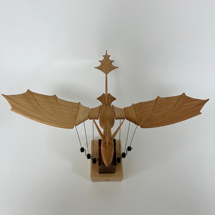 Handcrafted Wooden Western Dragon Mythical Creature Automata Mechanical Sculpture