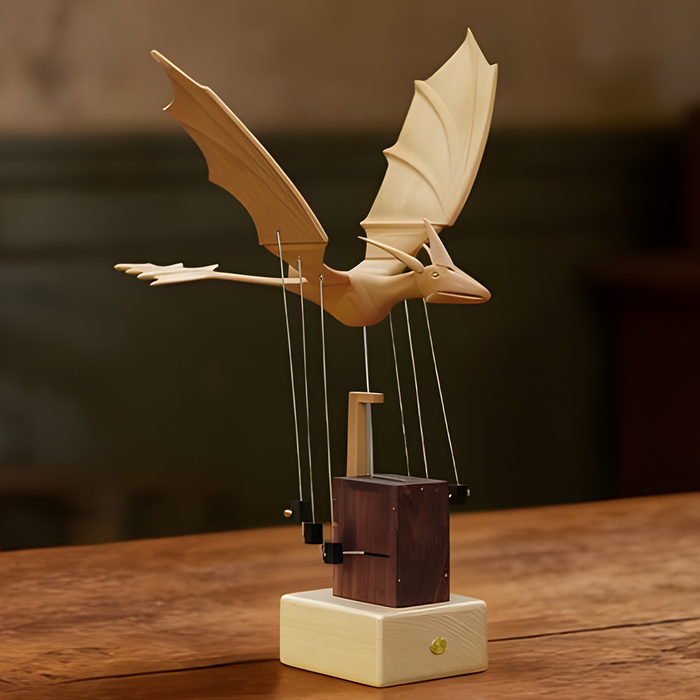 Handcrafted Wooden Western Dragon Mythical Creature Automata Mechanical Sculpture