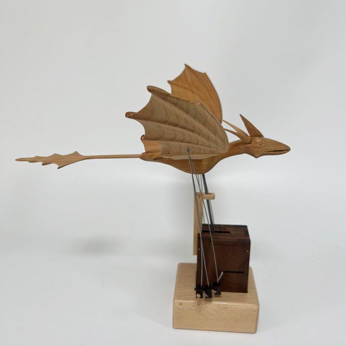Handcrafted Wooden Western Dragon Mythical Creature Automata Mechanical Sculpture