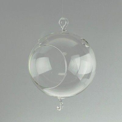 Hanging Glass Globe Terrarium Air Plant Candle Holder Christmas Ornament