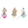 Hanging Plastic Cupcake Christmas Ornaments, 2-Inch, 6-Piece