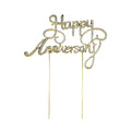 Happy Anniversary Rhinestone Cake Topper, 6-1/2-Inch