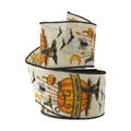 Happy Halloween Pumpkin Wired Ribbon, 2-1/2-Inch, 10-Yard