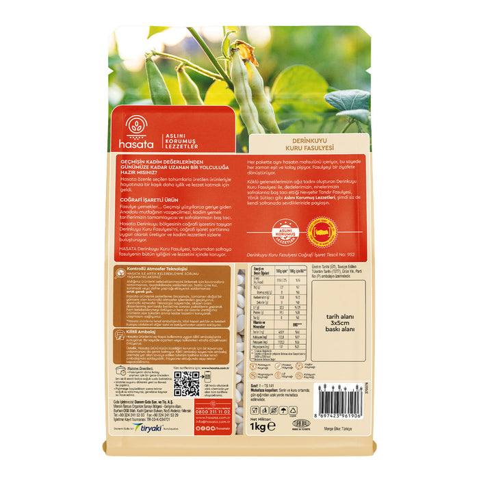 Bring the rich taste of traditional Turkish cuisine to your kitchen with Hasata Dry White Beans.
