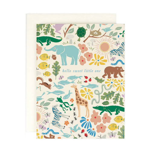 "Hello Sweet Little One" Baby Greeting Card