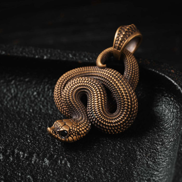 Hognose Snake Pendant with Necklace Chain