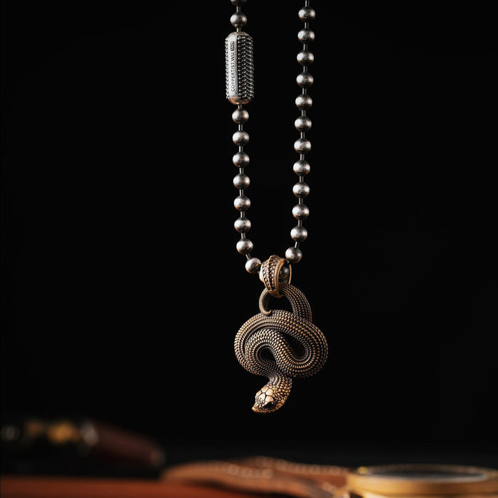 Hognose Snake Pendant with Necklace Chain