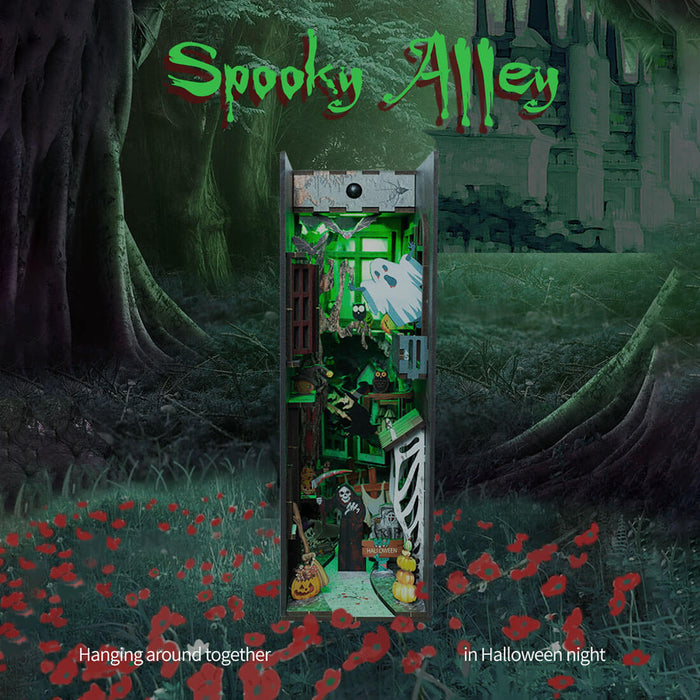 horror-halloween-bookself-alley-3d-diy-puzzle-assembly-model-kit-diorama-booknook-gift