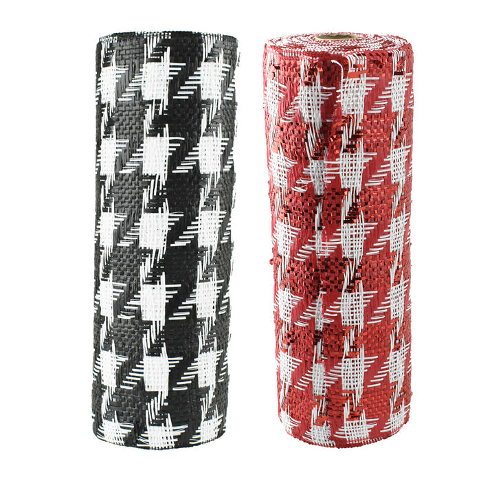 Houndstooth Fabric Mesh, 10-Inch x 10-Yard