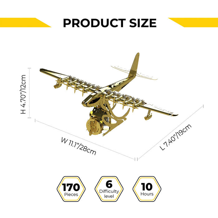 Hughes H-4 Spruce Goose 3D Metal Puzzle Strategic Airlift Flying Boat Aircraft Model Kit