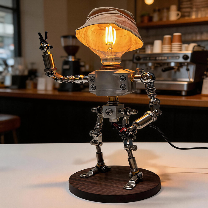 Industrial Lamp Man Robot Desk Light