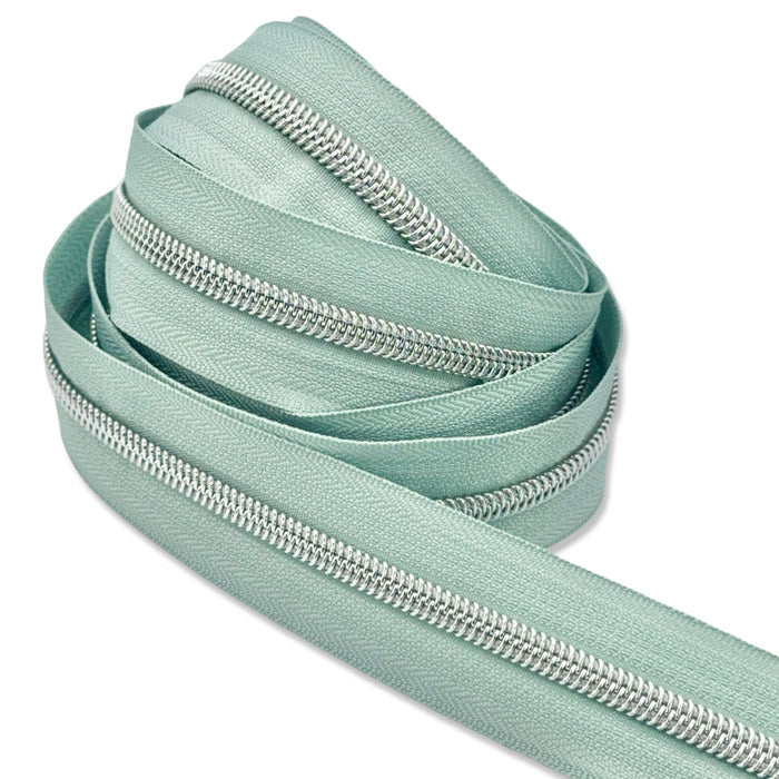 Irish Mint | #5 Nickel Zipper by the Yard - 3 Yard Singles