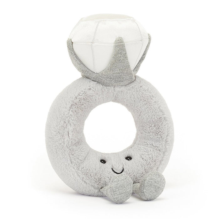 Front view of the Jellycat Amuseables Diamond Ring plush toy.