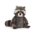 Jellycat Trixiwoo Raccoon plush toy, front angle view on a white background.