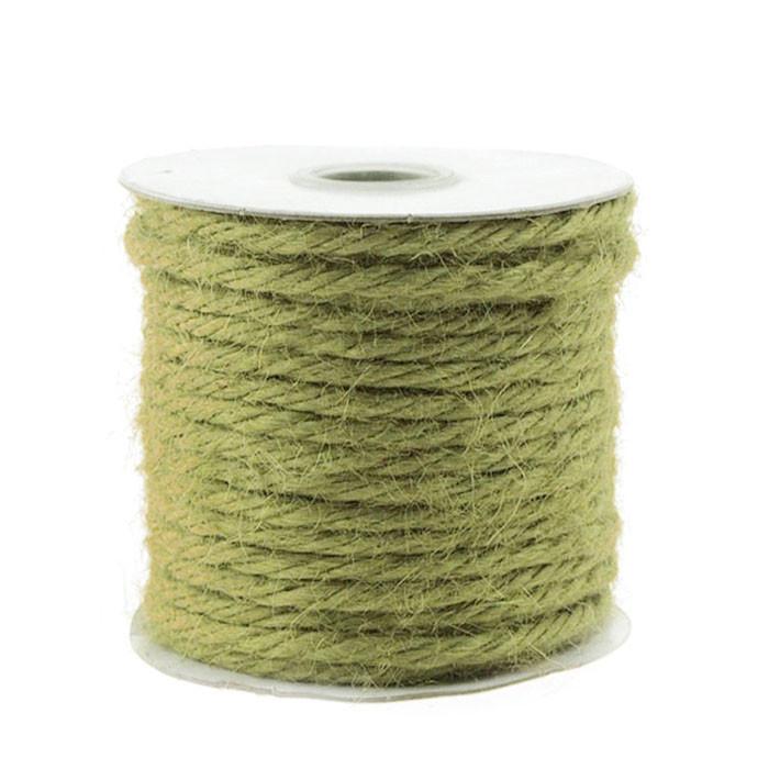 Jute Twine Cord Rope Ribbon, 1/8-Inch, 25 Yards, Moss Green