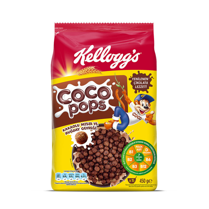 Start your morning with the rich chocolatey taste of Kellogg's Coco Pops Chocolate Corn and Wheat Cereal.