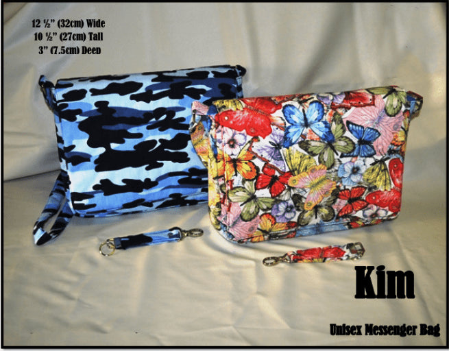 Kim Unisex Messenger Bag by Nancy Stroop Patterns | Hardware Kit