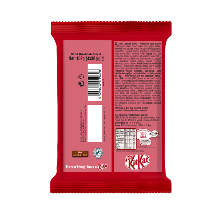 Enjoy the bold crunch of Kitkat Chunky Milk Chocolate Wafer, now in a convenient 4-pack.