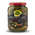 Kühne Salatalık Turşusu Türk Tipi brings the bold, garlicky taste of classic Turkish-style pickled cucumbers to your table.