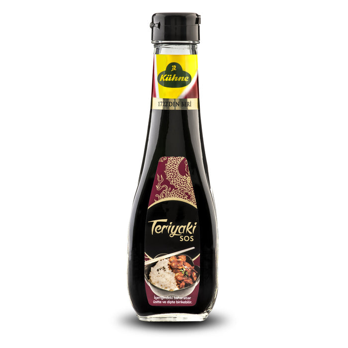 Kühne Teriyaki Sauce brings together rich soy sauce, balanced sweetness, and a blend of aromatic spices for a bold, savory glaze.