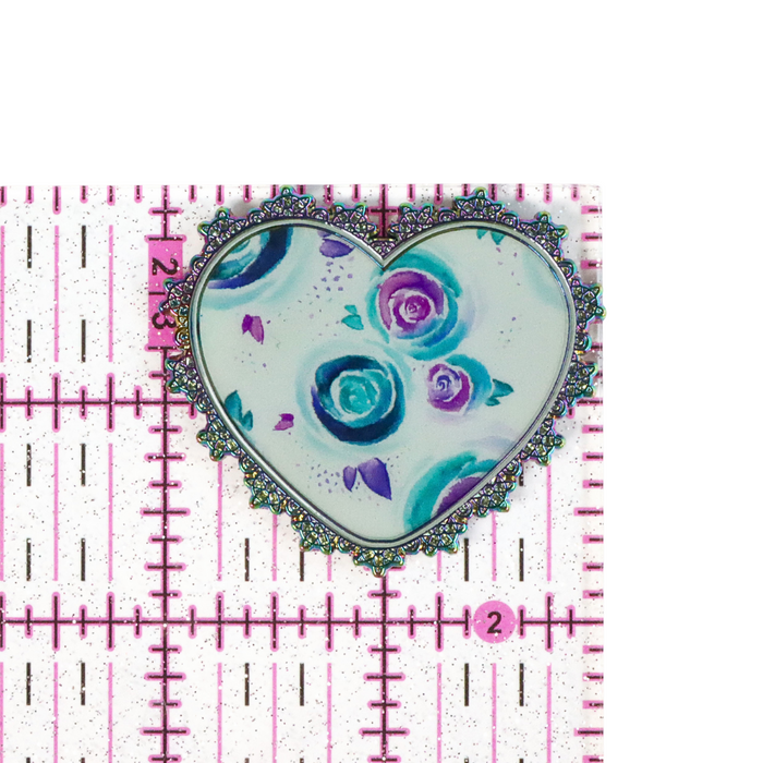 Lace Heart Watercolor Rose | 1.75” Machine Magnet
