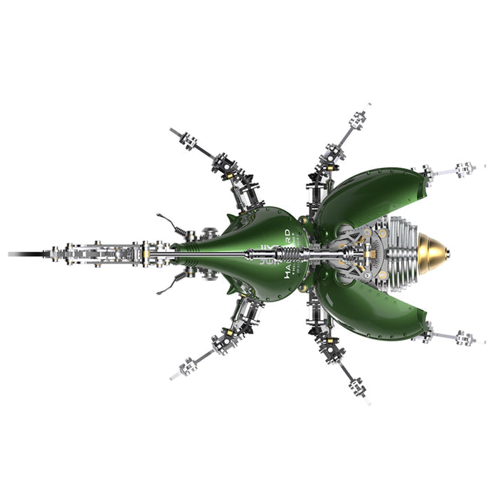 Large Dynastes Hercules Beetle with Long Horn 3D Metal Model Kits Assembly Insect