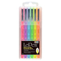 Pack of 6 Le Pens in neon colors in clear plastic packaging.