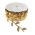 Leaf Garland Polyester Ribbon, 1/4-Inch, 10 Yards, Metallic Gold