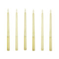 LED Plastic Flickering Taper Candle, Ivory, 11-Inch, 6-Count
