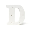 LED Wood Letter D, White, 6-1/4-Inch