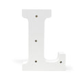 LED Wood Letter L, White, 6-1/4-Inch