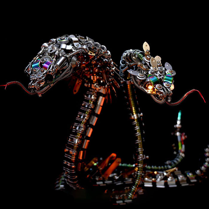 Legendary Serpent: Mechanical Snake 3D Metal Model Kit 500pcs