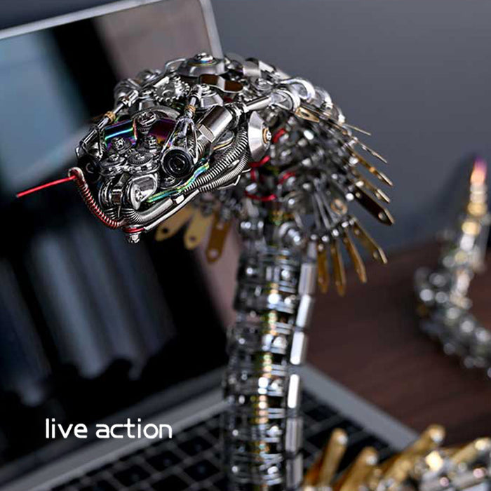 Legendary Serpent: Mechanical Snake 3D Metal Model Kit 500pcs