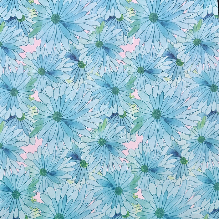 Light Blue Daisy | 18" Luxe Vinyl Roll - Mid-Weight