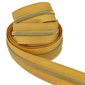 Light Mustard Yellow  | #5 Light Gold Zipper by the Yard - 3 Yard Singles