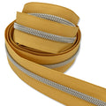 Light Mustard Yellow  | #5 Nickel Zipper by the Yard - 3 Yard Singles