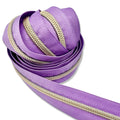 Lilac | #5 Light Gold Zipper by the Yard - 3 Yard Singles