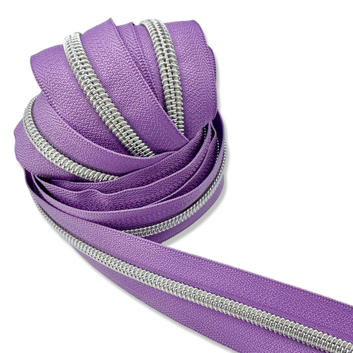 Lilac | #5 Nickel Zipper by the Yard - 3 Yard Singles