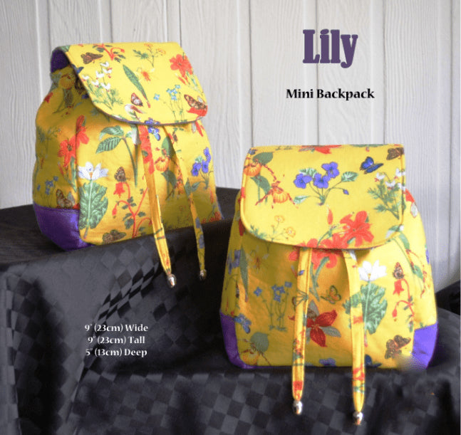 Lily Mini Backpack by Nancy Stroop Patterns | Hardware Kit