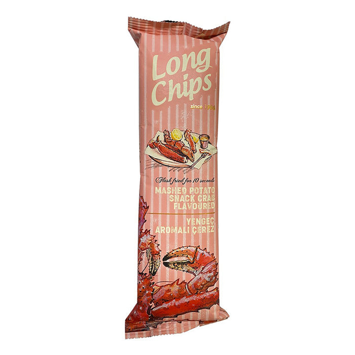 Try something different with Long Chips Crab Flavored Potato Chips, a bold and savory snack from Türkiye.