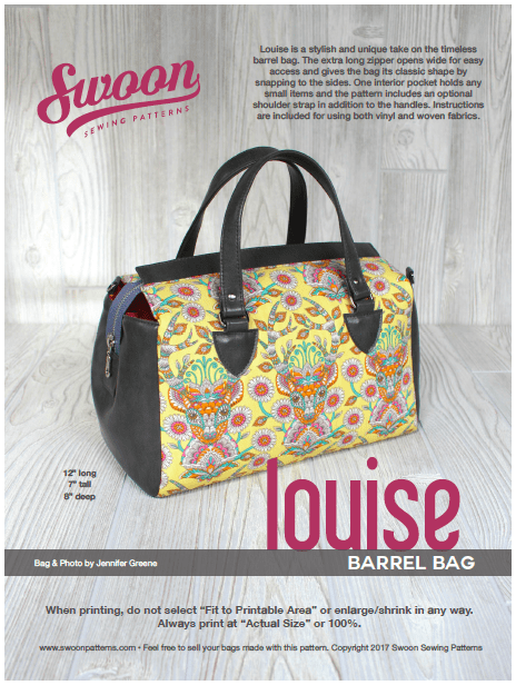 Louise Barrel Bag by Swoon Sewing Patterns | Hardware Kit