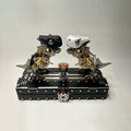 Manual Automata Table Boxing Game Interactive Battle  Mini Dinosaur Fighting Toy