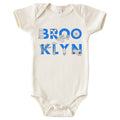 maptote brooklyn font onesie