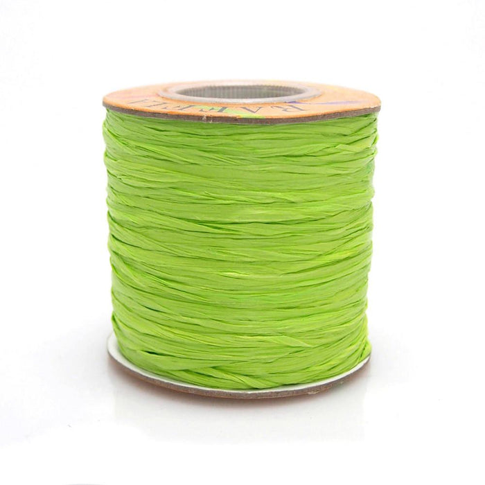Matte Raffia Ribbon, 1/4-Inch, 100-Yard, Apple Green