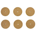 MDF DIY Craft Wood Flat Wheels, 2-1/8-Inch, 6-Count - Natural