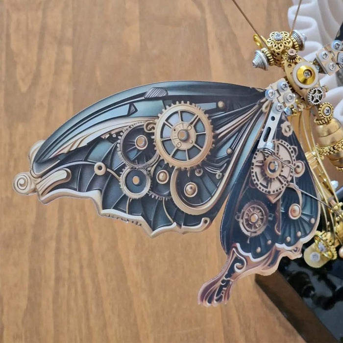Mechanical 3D DIY Steampunk Butterfly Metal Model Building Kits with Music Box